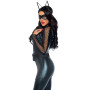 Еротичний костюм супергероя-кішечки Leg Avenue Wicked Kitty M, комбінезон, пояс, маска, вушка