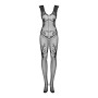 Бодістокінг Obsessive Bodystocking F241, S/M/L, сітка по всьому тілу, відкриті руки, відкрита спина