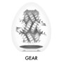 Мастурбатор-яйце Tenga Egg Gear, щільний TPE, пробник лубриканту 5 мл