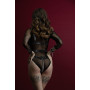 Жіноча збруя з ланцюгом та фіксаторами Feral Feelings Harness with Cuffs Black