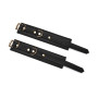 Наручники з ланцюжком Liebe Seele Black Organosilicon Wrist Cuff, екошкіра