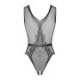 Сітчастий бодістокінг з доступом Obsessive B115 teddy S/M/L, чорний