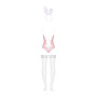 Еротичний костюм зайчика Obsessive Bunny suit 4 pcs costume pink S/M, рожевий, топ з підв’язками