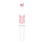 Еротичний костюм зайчика Obsessive Bunny suit 4 pcs costume pink S/M, рожевий, топ з підв’язками
