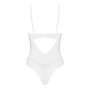 Боді Obsessive Alissium Teddy White, M/L, ліф з м’якою чашкою, високі вирізи для ніг