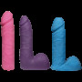 Набір для страпону Doc Johnson Vac-U-Lock Dual Density UltraSKYN Colors Set, діаметр 3х4,5 см