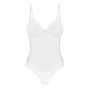 Боді Obsessive Alissium Teddy White, XL/2XL, ліф з м’якою чашкою, високі вирізи для ніг