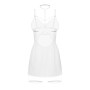 Бебі-дол Obsessive Arrowel White chemise 2XL/3XL, з декоративним чокером та гартерами