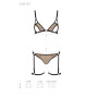 Еротичний комплект спідньої білизни Passion GABI SET S/M beige, трусики з гартерами