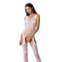 Бодістокінг Passion BS061 white, комбінезон, імітація панчіх