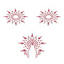Пестіс з кристалів Petits Joujoux Gloria set of 3 - Red, прикраса на груди та вульву