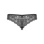 Мереживні танга з доступом Obsessive Contica crothchles thong L/XL, чорні