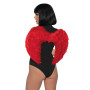 Крила дияволиці Leg Avenue devil wings Red, справжнє пір’я